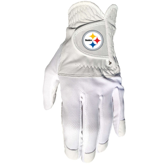 Pittsburgh Steelers Golf Glove - Single Fit - Cabretta Leather - 757 Sports Collectibles