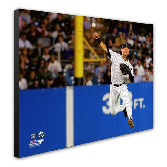 New York Yankees Derek Jeter "Deep in the Hole" Stretched 24x30 Canvas