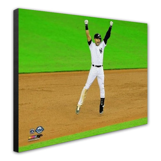 New York Yankees Derek Jeter "Leap" Stretched 20x24 Canvas