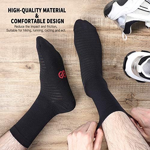 PAPLUS Compression Athletic Crew Socks (6 Pairs) for Men & Women