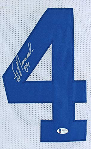 Jay Novacek Authentic Signed White Pro Style Jersey Autographed BAS Witnessed - 757 Sports Collectibles