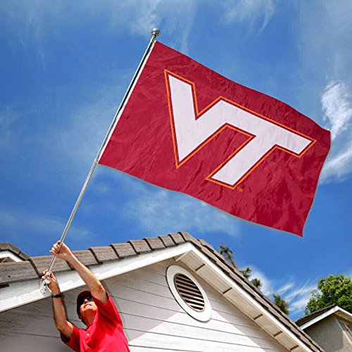 Virginia Tech Hokies Maroon Embroidered and Stitched Nylon Flag - 757 Sports Collectibles