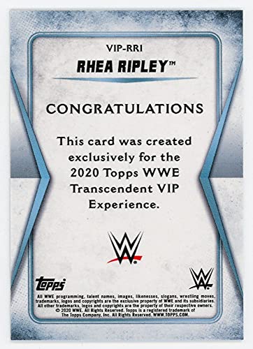 Rhea Ripley 2020 Topps Transcendent VIP Autograph Card RR1 /25 - 757 Sports Collectibles