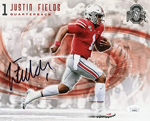 Justin Fields Autographed Ohio State 8x10 Photo - JSA COA (Horizontal) - 757 Sports Collectibles