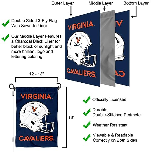 Virginia Cavaliers Football Helmet Garden Yard Flag - 757 Sports Collectibles