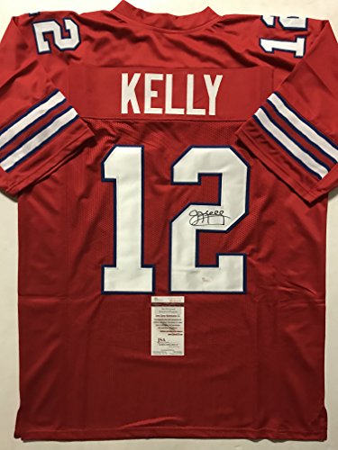 Autographed/Signed Jim Kelly Buffalo Red Football Jersey JSA COA - 757 Sports Collectibles