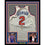 Framed Autographed/Signed Larry Johnson 33x42 New York White Basketball Jersey JSA COA