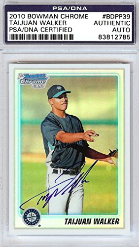 Taijuan Walker Autographed 2010 Bowman Chrome Refractor Rookie Card #BDPP39 Seattle Mariners PSA/DNA #83812785