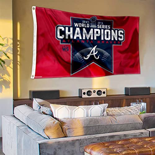 WinCraft Atlanta Braves World 2021 Series Champions House Banner Flag