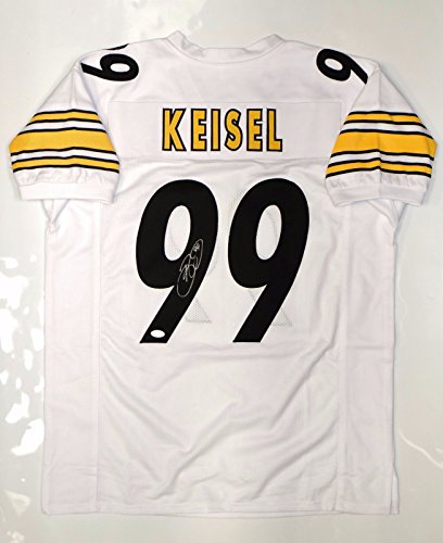 Brett Keisel Autographed Pro Style White Jersey with JSA Witnessed Authentic