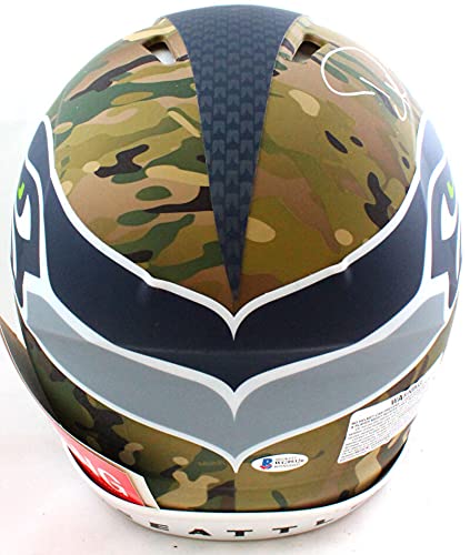 DK Metcalf Autographed Seahawks Authentic Camo F/S Helmet- Beckett W White - 757 Sports Collectibles