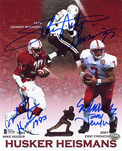 Heisman Trophy Winners Autographed Nebraska 8x10 Photo - BAS LOA - 757 Sports Collectibles