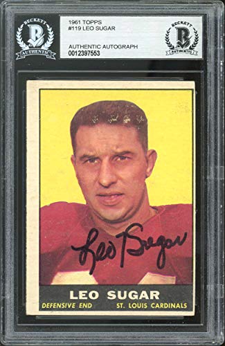 Cardinals Leo Sugar Authentic Signed 1961 Topps #119 Card BAS Slabbed - 757 Sports Collectibles