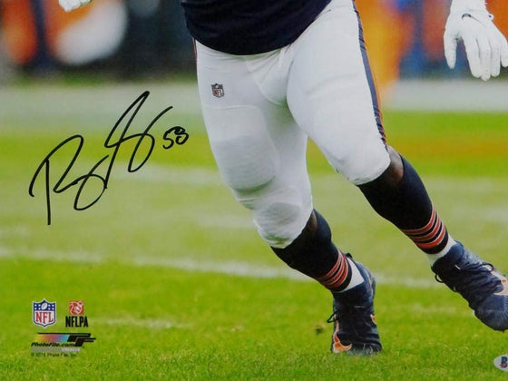 Roquan Smith Autographed Chicago Bears 16x20 PF Photo Running Left - Beckett Auth Black - 757 Sports Collectibles