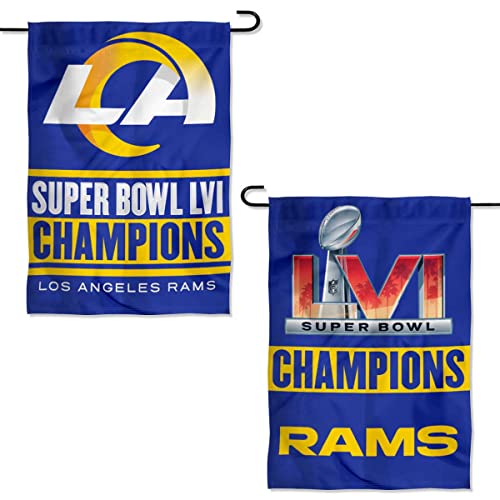 WinCraft Los Angeles Rams Champions Super Bowl LVI Double Sided Garden Banner Flag - 757 Sports Collectibles