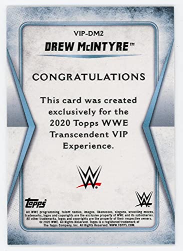 Drew McIntyre 2020 Topps Transcendent VIP Autograph Card DM2 /25 - 757 Sports Collectibles