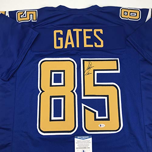 Autographed/Signed Antonio Gates Los Angeles LA Color Rush Football Jersey Beckett BAS COA