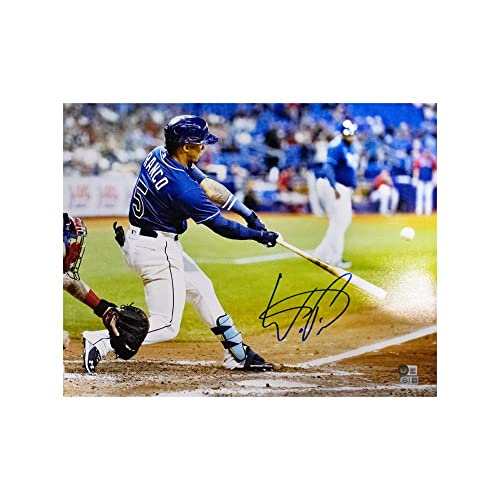 Wander Franco Autographed Tampa Bay 16x20 Photo - BAS COA (Batting) - 757 Sports Collectibles