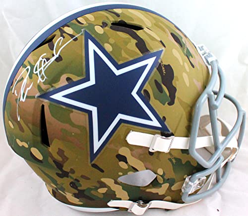 Deion Sanders Autographed Cowboys F/S Camo Speed Helmet-Beckett W Hologram White - 757 Sports Collectibles