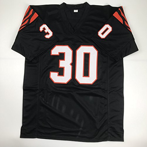 Autographed/Signed Ickey Woods Cincinnati Black Football Jersey JSA COA - 757 Sports Collectibles