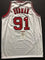 Autographed/Signed Dennis Rodman Chicago White Basketball Jersey JSA COA - 757 Sports Collectibles