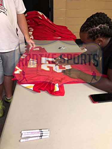 Kareem Hunt Autographed/Signed Kansas City Chiefs Custom Red Jersey - 757 Sports Collectibles