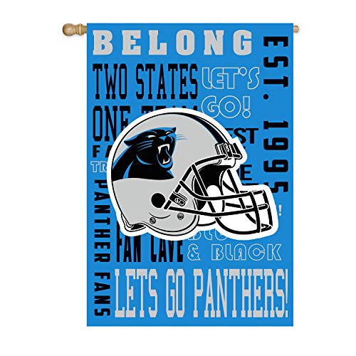 Carolina Panthers Fan Rules House Flag - 28 x 44 Inches - 757 Sports Collectibles