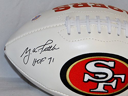 Y.A. Tittle HOF Autographed San Francisco 49ers Logo Football- TriStar Auth - 757 Sports Collectibles