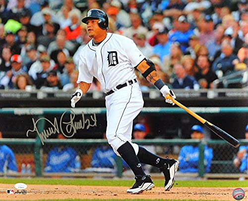 Miguel Cabrera Autographed Detroit Tigers 16x20 Post Bat HM Photo - JSA W Silvr - 757 Sports Collectibles