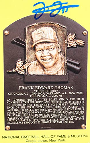 Frank Thomas Autographed National Baseball HOF Goal Line Art Card- Beckett W Blue - 757 Sports Collectibles