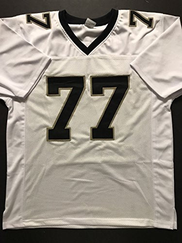 Autographed/Signed Willie Roaf"HOF 2012" New Orleans White Football Jersey JSA COA - 757 Sports Collectibles