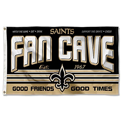 WinCraft New Orleans Saints Fan Man Cave Banner Flag - 757 Sports Collectibles