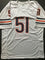 Autographed/Signed Dick Butkus Chicago White Football Jersey JSA COA - 757 Sports Collectibles