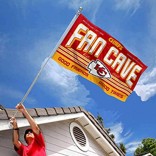 WinCraft Kansas City Chiefs Fan Man Cave Banner Flag - 757 Sports Collectibles