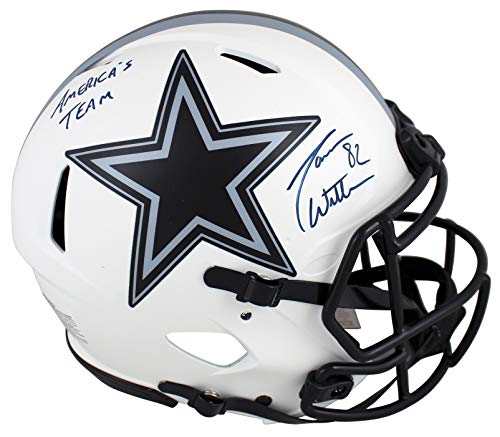 Cowboys Jason Witten"America's Team" Signed Lunar F/S Speed Proline Helmet BAS - 757 Sports Collectibles