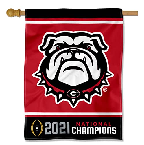 Georgia Bulldogs College Football National 2021 Champions House Banner Flag - 757 Sports Collectibles