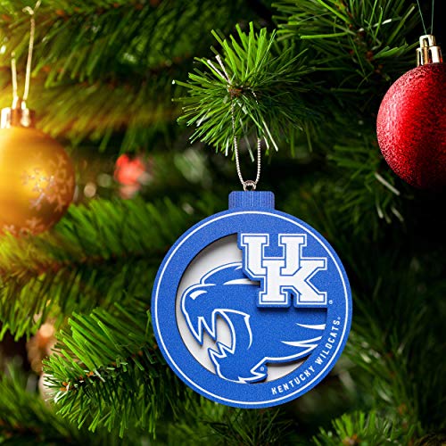 YouTheFan NCAA Kentucky Wildcats 3D Logo Series Ornament - 757 Sports Collectibles