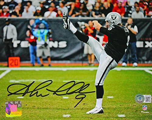 Shane Lechler Signed Raiders 8x10 Punt Black JSY Photo- Beckett W Hologram Black - 757 Sports Collectibles