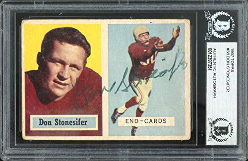 Cardinals Don Stonesifer Authentic Signed 1957 Topps #38 Card BAS Slabbed - 757 Sports Collectibles