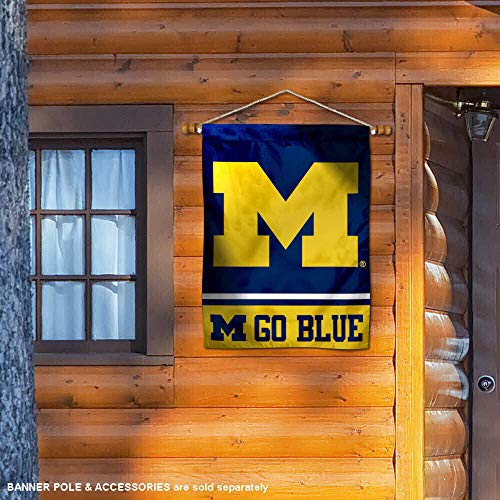 Michigan Wolverines Go Blue House Flag Banner - 757 Sports Collectibles