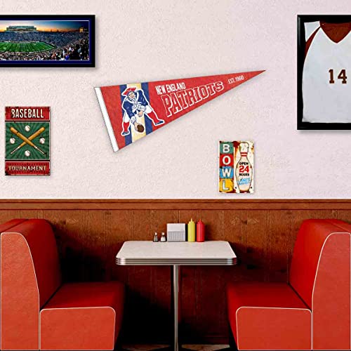 WinCraft New England Patriots Throwback Vintage Retro Pennant Flag - 757 Sports Collectibles