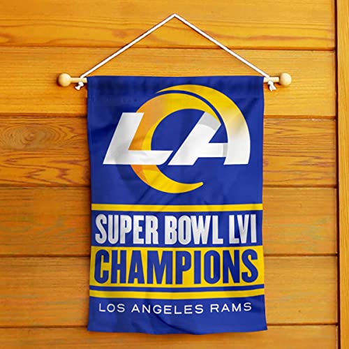 WinCraft Los Angeles Rams Champions Super Bowl LVI Double Sided Garden Banner Flag - 757 Sports Collectibles