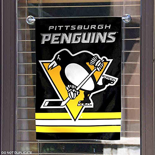 WinCraft Pittsburgh Penguins Double Sided Garden Flag - 757 Sports Collectibles