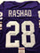 Autographed/Signed Ahmad Rashad Minnesota Purple Football Jersey JSA COA