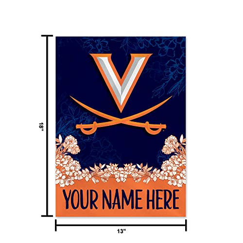 Rico Industries NCAA Virginia Cavaliers Personalized Garden Flag - 757 Sports Collectibles