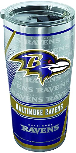 Tervis Triple Walled NFL Baltimore Ravens Insulated Tumbler Cup Keeps Drinks Cold & Hot, 20oz - Stainless Steel, Edge - 757 Sports Collectibles