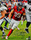 JJ Watt Autographed Houston Texans 16x20 Red Jersey Photo- JSA W/Holo Blue - 757 Sports Collectibles