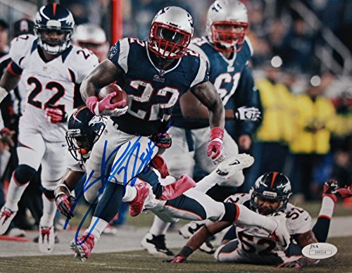 Stevan Ridley Autographed 8x10 Against Broncos Photo- JSA Authenticated - 757 Sports Collectibles