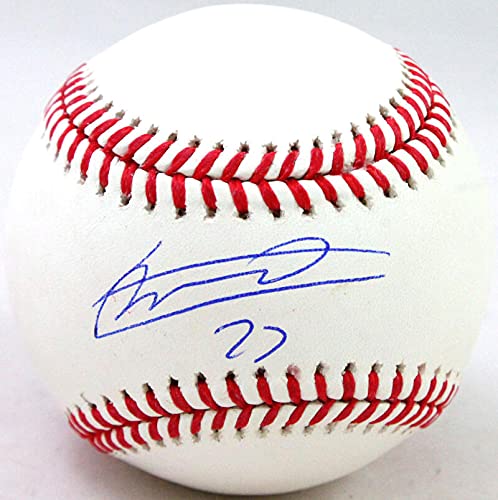 Vladimir Guerrero Jr. Autographed Rawlings OML Baseball-JSA Auth Blue - 757 Sports Collectibles