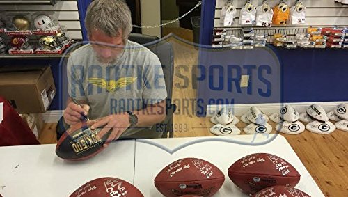 Brett Favre & Peyton Manning Autographed/Signed Wilson Authentic 70K Yards & 500 TDs NFL Football with Yardage & TD Inscription LE of 150 - 757 Sports Collectibles